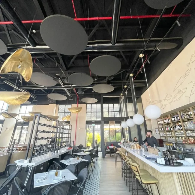 Restaurante Miraolas - Nube de Tela Acústica